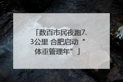 数百市民夜跑7.3公里 合肥启动“体重管理年”