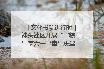 文化书院进行时｜神头社区开展“‘粽’享六一‘童’庆端午”主题系列活动
