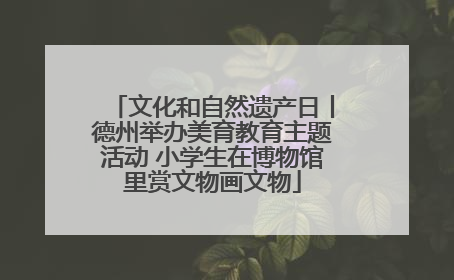 文化和自然遗产日丨德州举办美育教育主题活动 小学生在博物馆里赏文物画文物