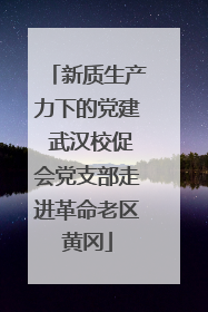 新质生产力下的党建 武汉校促会党支部走进革命老区黄冈