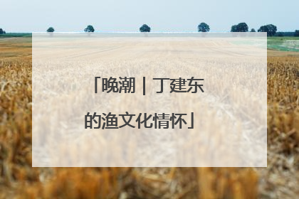 晚潮｜丁建东的渔文化情怀