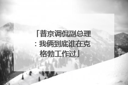 普京调侃副总理：我俩到底谁在克格勃工作过