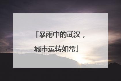 暴雨中的武汉，城市运转如常