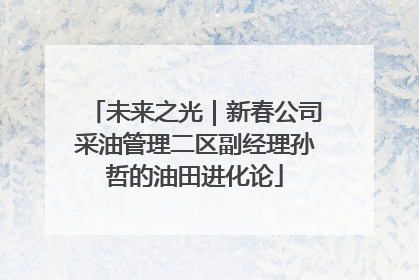 未来之光｜新春公司采油管理二区副经理孙哲的油田进化论
