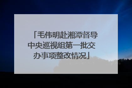 毛伟明赴湘潭督导中央巡视组第一批交办事项整改情况
