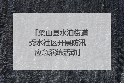 梁山县水泊街道秀水社区开展防汛应急演练活动