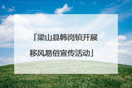 梁山县韩岗镇开展移风易俗宣传活动