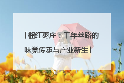 榴红枣庄：千年丝路的味觉传承与产业新生