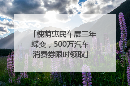 槐荫惠民车展三年蝶变，500万汽车消费券限时领取