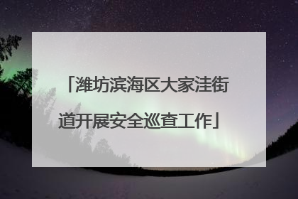 潍坊滨海区大家洼街道开展安全巡查工作