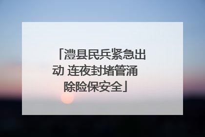 澧县民兵紧急出动 连夜封堵管涌除险保安全