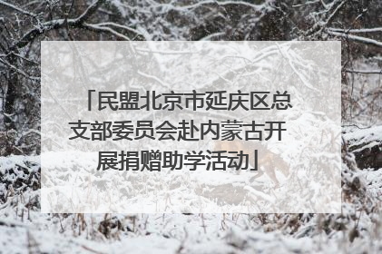 民盟北京市延庆区总支部委员会赴内蒙古开展捐赠助学活动