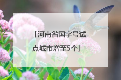 河南省国字号试点城市增至5个