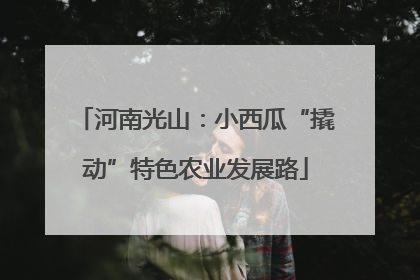 河南光山：小西瓜“撬动”特色农业发展路