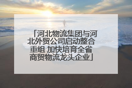 河北物流集团与河北外贸公司启动整合重组 加快培育全省商贸物流龙头企业