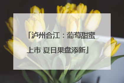 泸州合江：葡萄甜蜜上市 夏日果盘添新