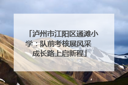 泸州市江阳区通滩小学：队前考核展风采 成长路上启新程