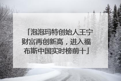 泡泡玛特创始人王宁财富再创新高，进入福布斯中国实时榜前十