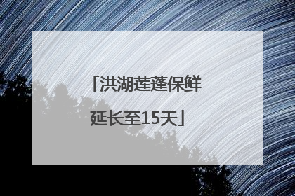 洪湖莲蓬保鲜延长至15天