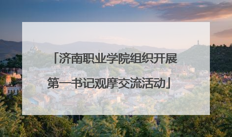 济南职业学院组织开展第一书记观摩交流活动