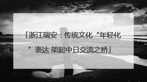 浙江瑞安：传统文化“年轻化”表达 架起中日交流之桥