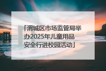 渭城区市场监管局举办2025年儿童用品安全行进校园活动