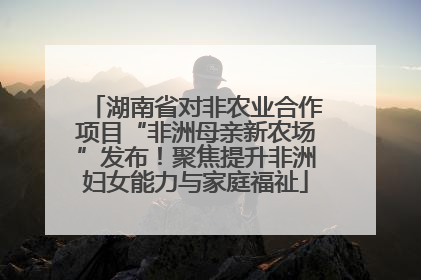 湖南省对非农业合作项目“非洲母亲新农场”发布！聚焦提升非洲妇女能力与家庭福祉
