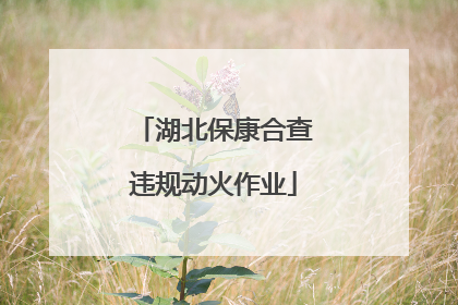 湖北保康合查违规动火作业