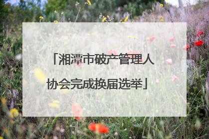 湘潭市破产管理人协会完成换届选举
