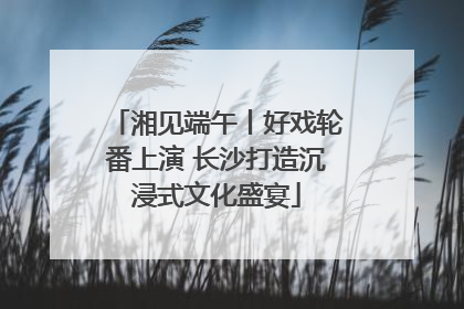 湘见端午丨好戏轮番上演 长沙打造沉浸式文化盛宴