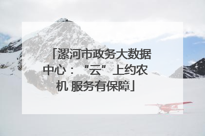 漯河市政务大数据中心：“云”上约农机 服务有保障