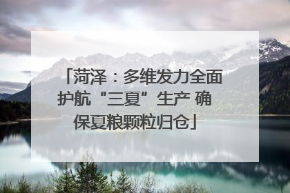 菏泽：多维发力全面护航“三夏”生产 确保夏粮颗粒归仓