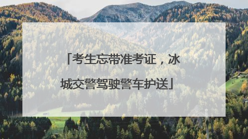 考生忘带准考证，冰城交警驾驶警车护送
