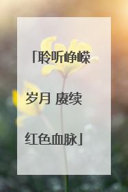 聆听峥嵘岁月 赓续红色血脉