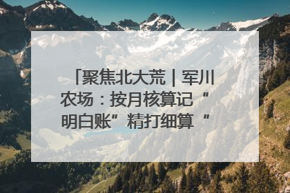 聚焦北大荒｜军川农场：按月核算记“明白账”精打细算“过紧日子”