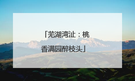 芜湖湾沚：桃香满园醉枝头