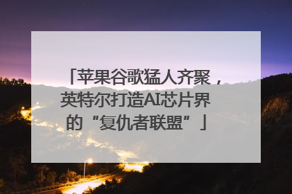 苹果谷歌猛人齐聚，英特尔打造AI芯片界的“复仇者联盟”