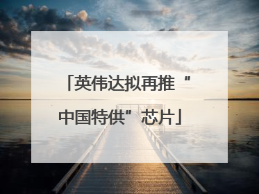 英伟达拟再推“中国特供”芯片