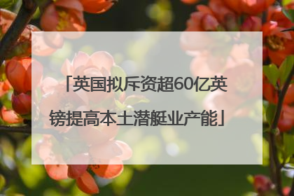 英国拟斥资超60亿英镑提高本土潜艇业产能