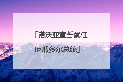 诺沃亚宣誓就任厄瓜多尔总统