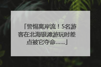 警惕离岸流！5名游客在北海银滩游玩时差点被它夺命……