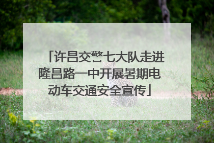许昌交警七大队走进隆昌路一中开展暑期电动车交通安全宣传
