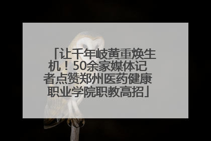 让千年岐黄重焕生机！50余家媒体记者点赞郑州医药健康职业学院职教高招