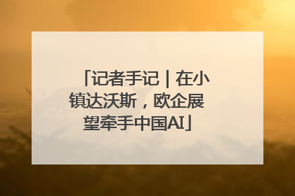 记者手记｜在小镇达沃斯，欧企展望牵手中国AI