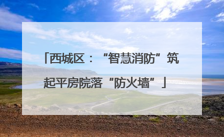 西城区：“智慧消防”筑起平房院落“防火墙”