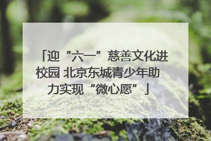 迎“六一”慈善文化进校园 北京东城青少年助力实现“微心愿”