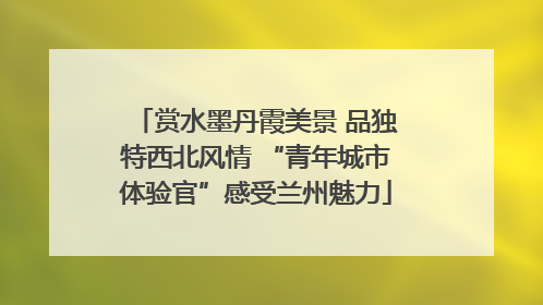 赏水墨丹霞美景 品独特西北风情 “青年城市体验官”感受兰州魅力