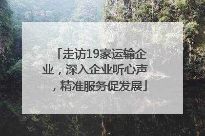 走访19家运输企业，深入企业听心声，精准服务促发展
