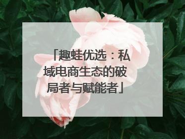 趣蛙优选：私域电商生态的破局者与赋能者