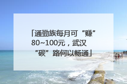 通勤族每月可“赚”80~100元，武汉“碳”路何以畅通